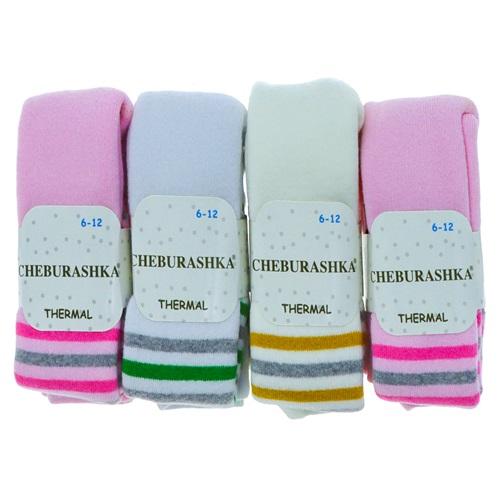 Melody Cheburashka Bebe Likralı Havlu Desenli Külotlu Çorap (6 Li) - 40411-Karışık Renk -12-18 AY