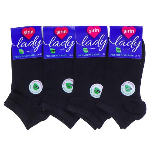 Şirin 4040 Bayan Bambu Dikişsiz Patik Çorap - 40988-Karışık Renk -ASORTİ