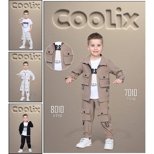 Coolix 8010 Erkek Çocuk Torba Cepli Jogger 3 lü Takım 6-9 Yaş - 41027-Karışık Renk -6-9 YAŞ