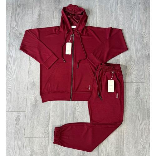 Oysho BK-192 Bayan Oysho Baskılı Fermuarlı Lastıklı Paça Kapşonlu Takım S-XXL - 41031-Karışık Ren-S-M-L-XL-2XL