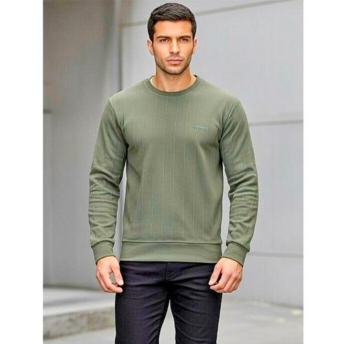 Strongx 00251 Erkek Fitilli Sıfır Yaka Sweat S-2XL