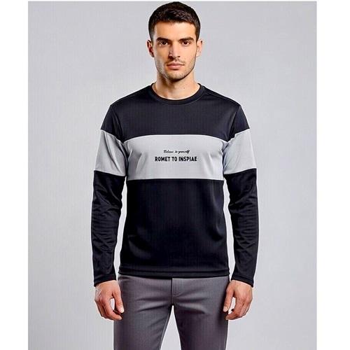 Strongx 00402 Erkek Kol Beden Parçalı Sıfır Yaka Reçmeli Sweat S-2XL