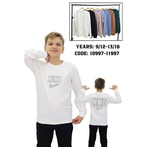 Nıke 11997 Erkek Çocuk 2 İplik Ön Arka Nıke Baskılı Sweat 13-16 Yaş