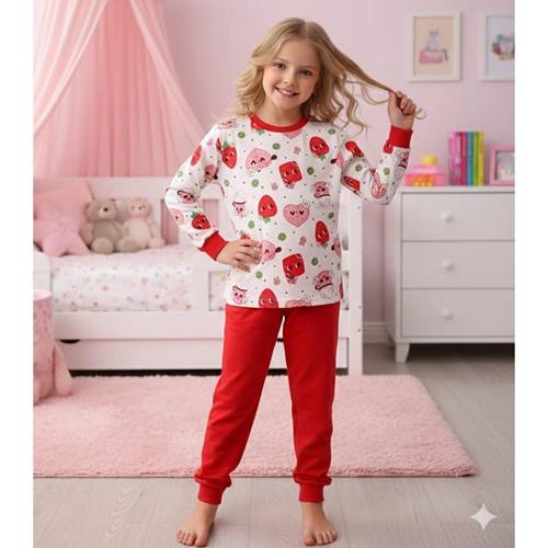 Kapi Kids 4924 Kız Çocuk Penye Baskılı Pijama Takımı 1-3 Yaş - Karışık Renk - 1-3 YAŞ