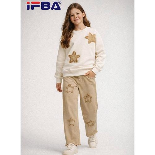 İfba Kids 26030 Kız Çocuk Pdf Yıldız Nakışlı Kotlu Takım 8-12 Yaş - Karışık Renk - 8-12 YAŞ