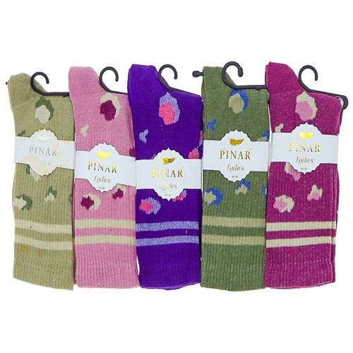 Pınar 2528 Bayan Penye Yeni Desenli Soket Kolej Çorap - 41481-Karışık Renk -ASORTİ