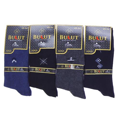 Bulut 1681 Erkek Penye Likralı Soket Çorap - 41501-Karışık Renk -ASORTİ
