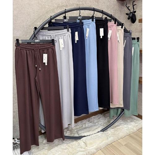 Srt M 2405 Bayan Modal Palazzo Pileli Eşofman Alt S-2XL - Karışık Renk - S-M-L-XL-2XL