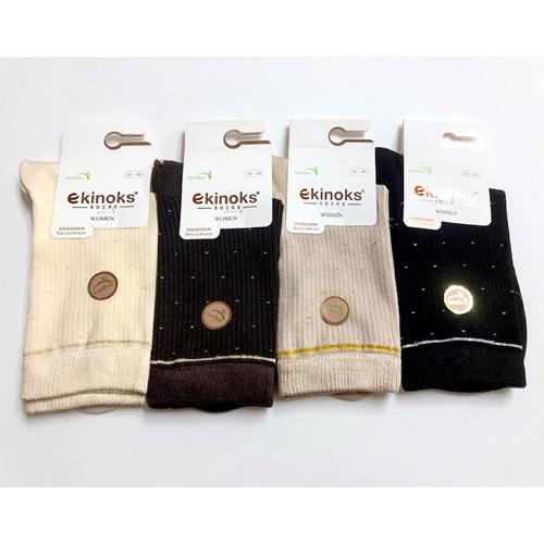 Ekinoks 1578 Bayan Bambu Dikişsiz Likralı Kutulu Soket Çorap