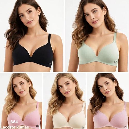 F.K 664 Bayan Lazer Kesim Balensiz Destekli Sütyen 75-90 - Mint Yeşil - 75-90