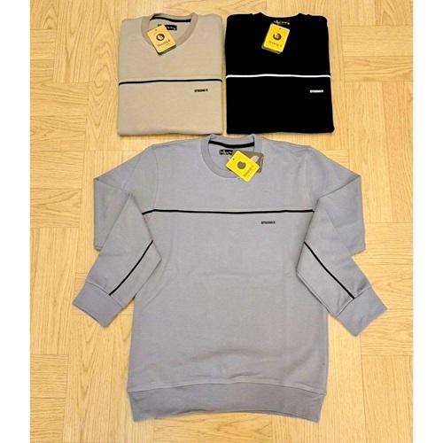 Strongx 00352 Erkek Duble Ways Kol Beden Biyeli Sıfır Yaka Sweat S-2XL