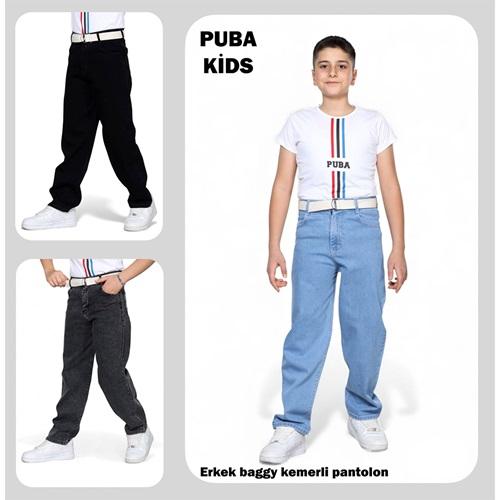 Puba 554-2 Erkek Çocuk Cotton Baggy Pantolon 11-15 Yaş