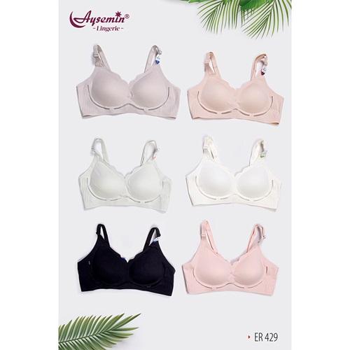 Aysemin ER429 Bayan Ön Dalga DetayModelli Lazer Kesim Petli Sütyen S-XL
