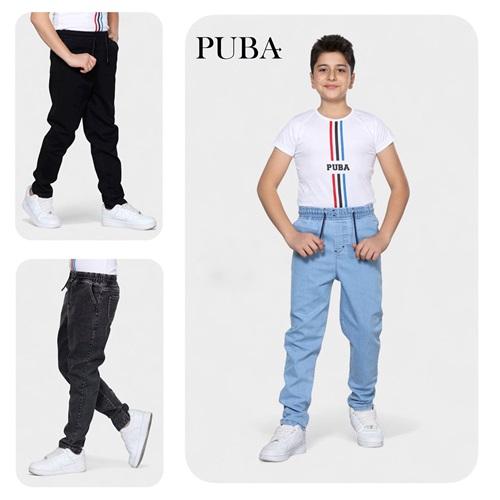 Puba 5200-1 Erkek Çocuk Cotton Joggıng Pantolon 6-12 Yaş