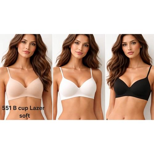 F.K 551 Bayan Lazer Kesim Balensiz Desteksiz Sütyen 80-95