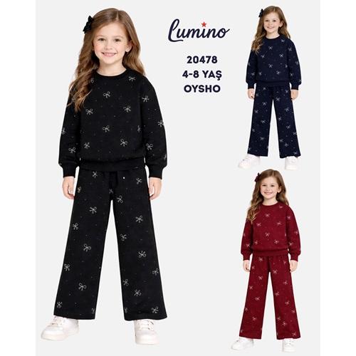 Lumino 20478 Kız Çocuk Oysho Taş Baskılı 2 Li Takım 4-8 Yaş