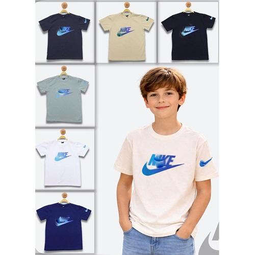 Barri 4026-67 Erkek Çocuk Penye Nike Baskılı Tişort 13-16 Yaş
