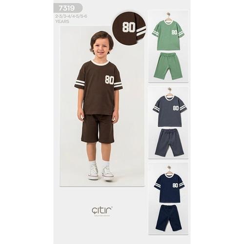 Çıtır Kids 7319 Erkek Çocuk Penye 80 Nakışlı Takım 2-6 Yaş