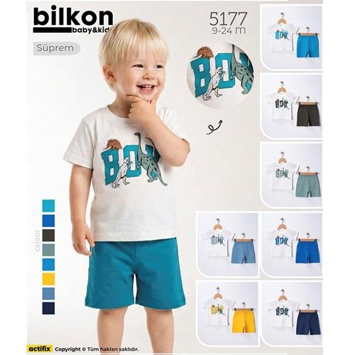 Bilkon Baby 5177 Bebe Penye Dinozor Baskılı Takım 9-24 Ay