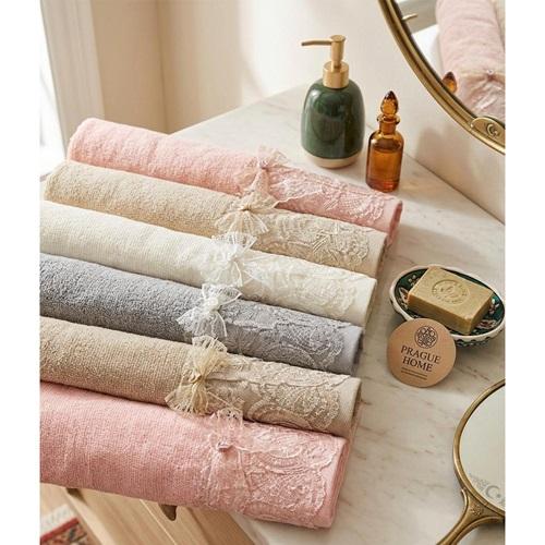 Ecolux Hasgül 2 Güpürlü Çeyizlik El Yüz Havlusu 50x90cm