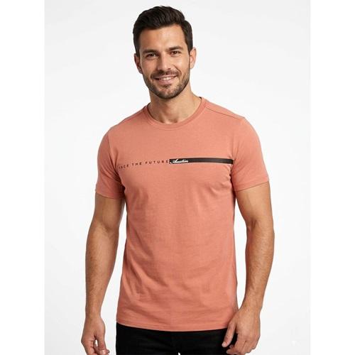 By Alaz 299 Erkek Penye Süprem The Future Austin Baskılı Simit Yaka Tişört S-2XL