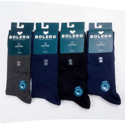 Bolero E-02 Erkek Cotton Dikişsiz Soket Çorap