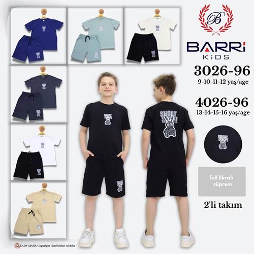 Barri 302696 Erkek Çocuk Penye Shout Baskılı Şortlu Takım 9-12 Yaş