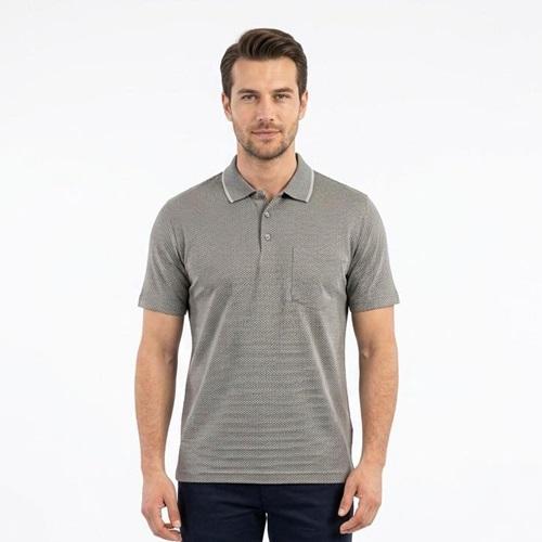 Emin 155 Erkek Lakost Desenli Cepli Yakalı Tişört M-2XL