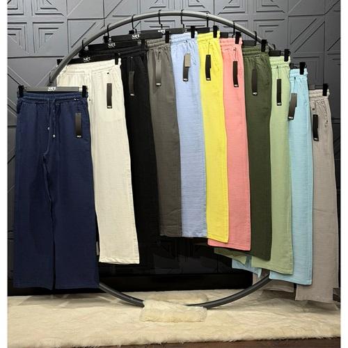 Srt M 2328 Bayan Müslin Kumaş Palazzo Eşofman Alt S-2XL