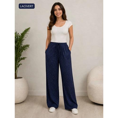 Elit Lıfe 165 Bayan Battal Marjinal Kot Taşlı Geniş Paçalı Eşofman Alt 3XL-7XL