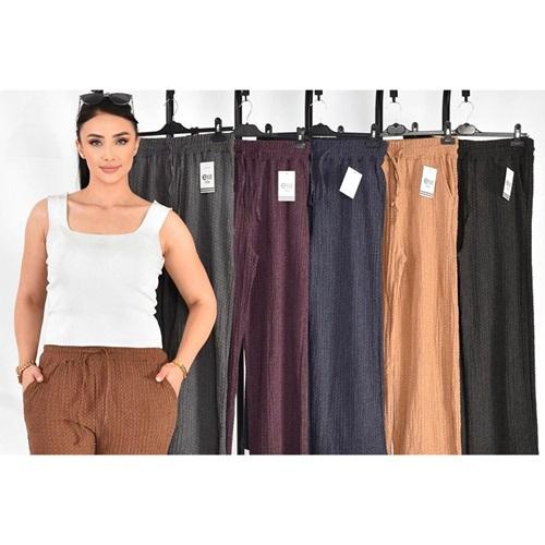 Elit Lıfe 166 Bayan Çilek Kumaş Geniş Paçalı Eşofman Alt S-2XL