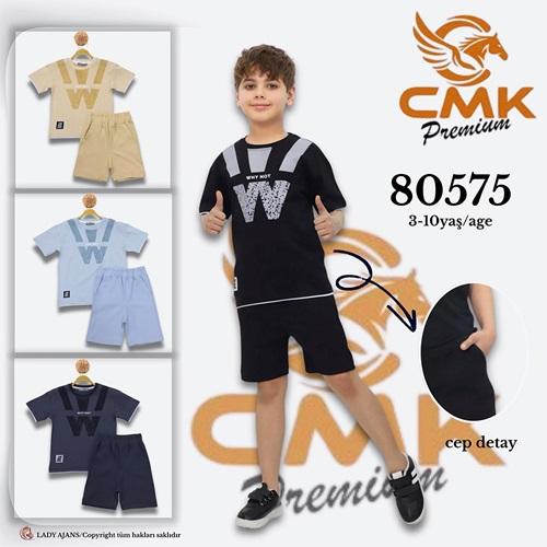 CMK KIDS 80575 Erkek Çocuk Why Not Baskılı Şortlu Takım 3-10 Yaş