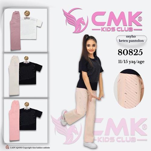 CMK KIDS 80825 Kız Çocuk Taş Nakışlı Kot Pantolon Takım 11-15 Yaş