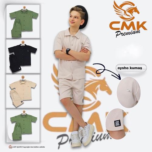 CMK KIDS 30615 Erkek Çocuk Gömlek Şortlu Takım 5-12 Yaş