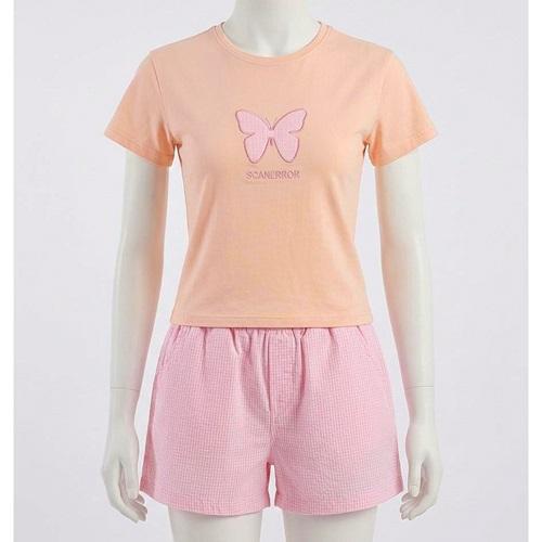 CMK KIDS 30765 Kız Çocuk Penye Kelebek Şortlu Takım 5-12 Yaş