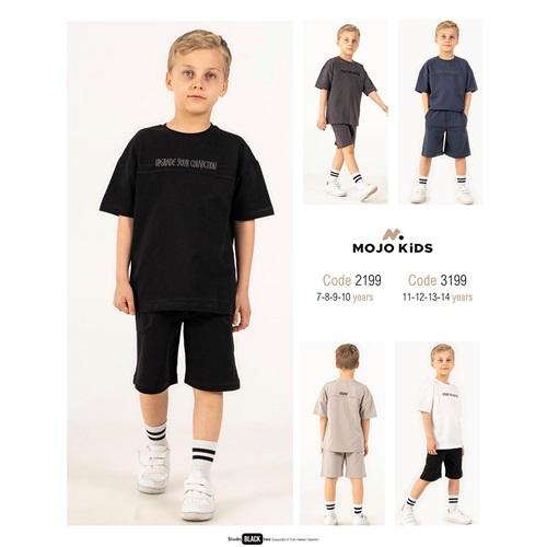 Mojor Kids 3199 Erkek Çocuk Penye Robası Nakışlı 2 Li Takım 11-14 Yaş