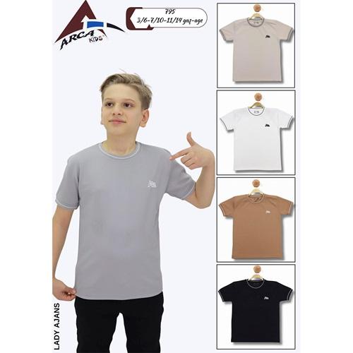 Arca Kids 795 3 Erkek A Nakışlı Sıfır Yaka Tişort 11-14 Yaş