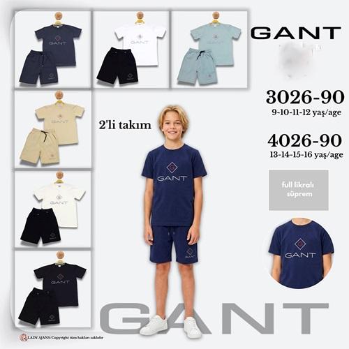 Barri 402690 Erkek Çocuk Penye Gant Baskılı Şortlu Takım 13-16 Yaş