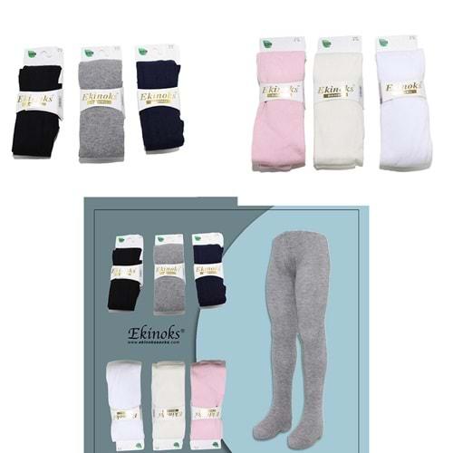 Ekinoks Kız Çocuk Bambu Düz Külotlu Çorap