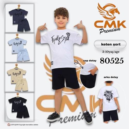 CMK KIDS 80525 Erkek Çocuk Peny Freeky Style Baskılı Şortlu Takım 3-10 Yaş