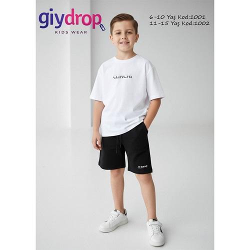 Giydrop 1001 Erkek Çocuk Oysho Clınchı Baskılı Şortlu Takım 6-10 Yaş