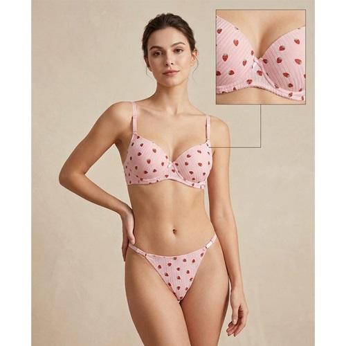 Love Secret 3100 Bayan Penye Desenli Destekli Balenli Sütyen Takım 75-90