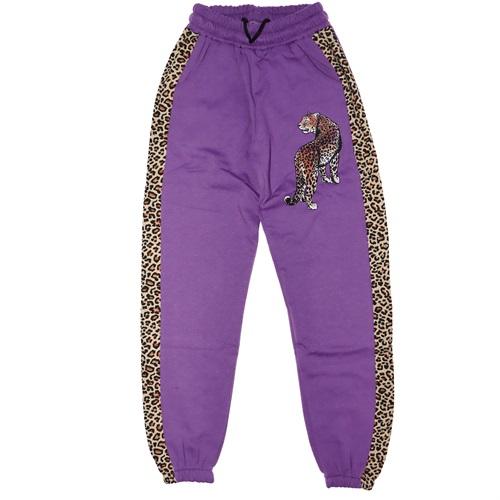 215025-1 Kız Şardonlu Garson Leopar Paça Lastikli Tek Alt 9-12 Yaş