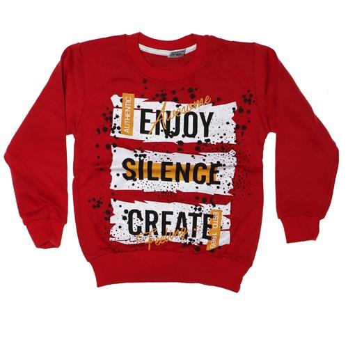 2701 Erkek Çocuk Enjoy Desenli Sweat 7-8-9-10 Yaş