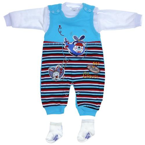 Nafitto 1116 Bebe Helikopterli Penye Tulum 0-3 Ay