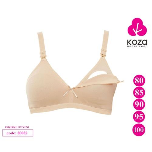 Koza 80082 Bayan Pamuk Emzirme Sütyen - Ekru - 95