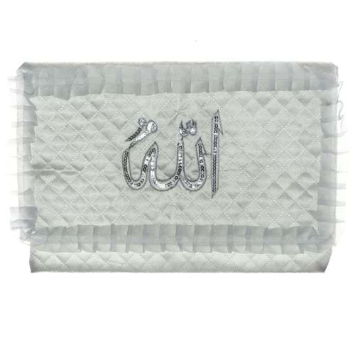 Atmazlar Büyük Kuran Kılıfı Çanta Gümüş - Gold İşlemeli