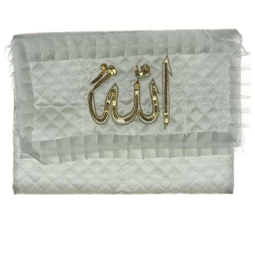 Atmazlar Küçük Kuran Kılıfı Çanta Gümüş - Gold İşlemeli