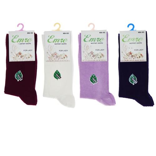 Emre 033 Bayan Bambu Dikişsiz Likralı Soket Çorap