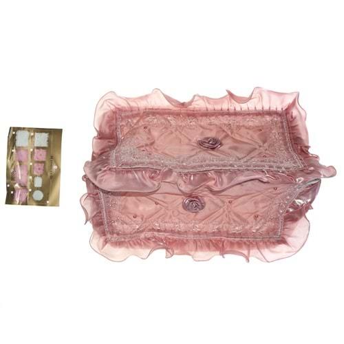 Havinland İncili Güpürlü Dikdörtgen Sandık Hurcu